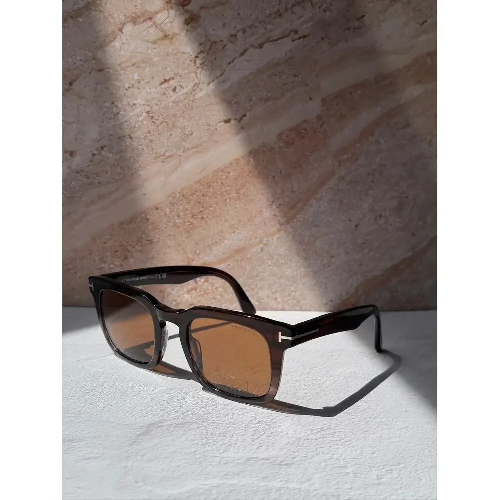 NEW Tom Ford FT0751 Dax Unisex Sunglasses in Havana Brown